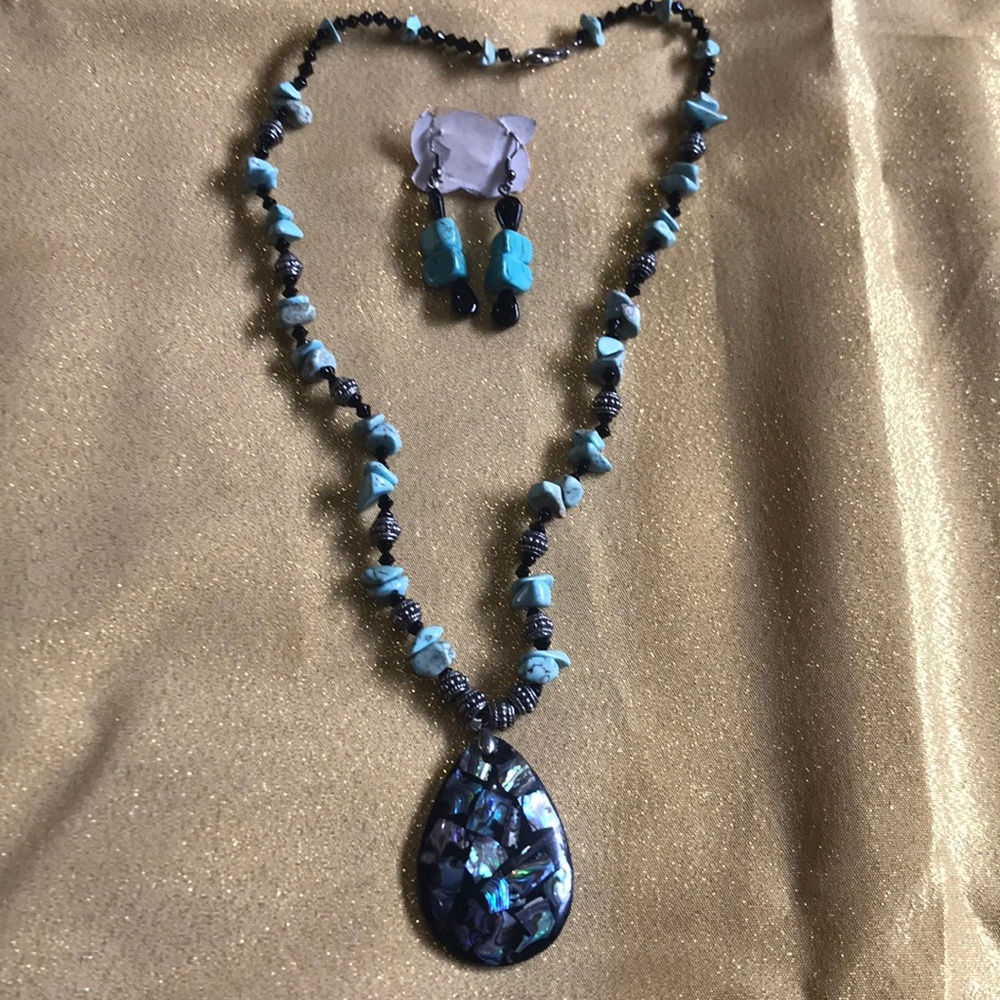 necklace with earrings